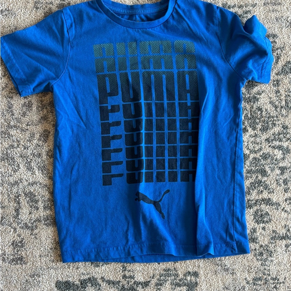 Puma Kids Electric Blue Tee with Graphic Print